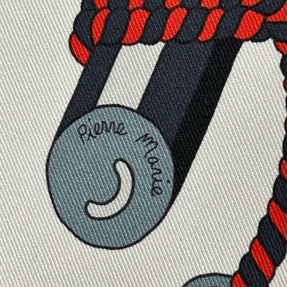 Hermès Paris “Cordages” Silk Scarf by Pierre Marie – 25x25 - Picture 3 of 4
